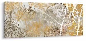 Slika - Vintage stena z rožami (120x50 cm)