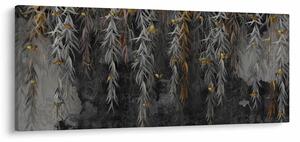 Slika - Vrbove vejice na črnem ozadju (120x50 cm)