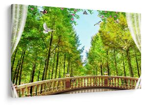 Slika - Pogled na gozd (90x60 cm)