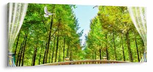 Slika - Pogled na gozd (120x50 cm)