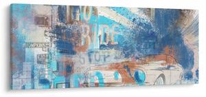 Slika - Rojen za vožnjo, modri toni (120x50 cm)