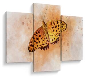 Slika - Oranžni metulj, akvarel (90x60 cm)