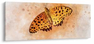 Slika - Oranžni metulj, akvarel (120x50 cm)