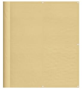 VidaXL Balkonski zaslon boja pijeska 120x300 cm 100 % poliester Oxford