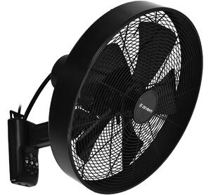 ZEVENTI - Zidni ventilator FREEZE 50W/230V pr. 40 cm crna + daljinski upravljač