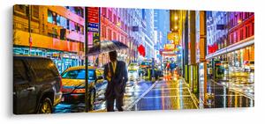Slika - Mesto v neonskem sijaju (120x50 cm)