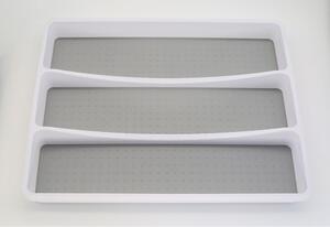 Sivi plastični organizator pribora za ladicu 41 x 33 cm - Addis
