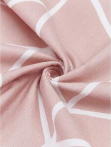 Ružičasta flanelska posteljina Westwing Collection Yule, 155 x 220 cm