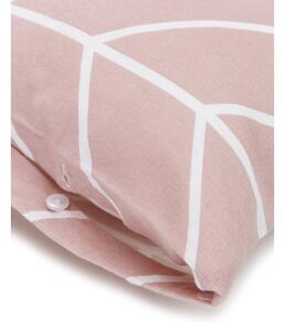 Ružičasta flanelska posteljina Westwing Collection Yule, 155 x 220 cm