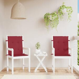VidaXL Jastuci za vrtne stolice 2 kom boja vina 100x50x3 cm od tkanine