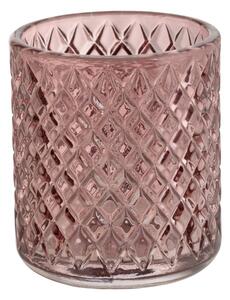 Ružičasta staklena čašica za četkice Wenko Atessa