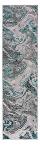 Sivo-plava staza Flair Rugs Marbled, 60 x 230 cm