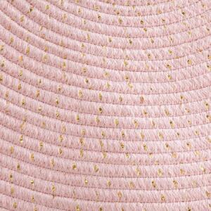Okrugli ružičasti tepih s resama PINK 90 cm