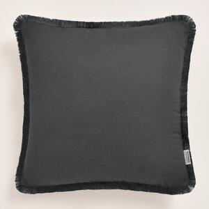 Tamno siva jastučnica BOCA CHICA s resicama 40 x 40 cm