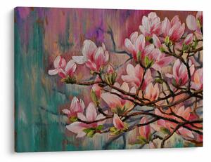 Slika - Oljna slika, Cvetoča sakura (70x50 cm)
