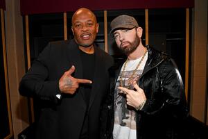 Fotografija Dr. Dre and Eminem at 36th Annual Rock & Roll Hall, Kevin Mazur