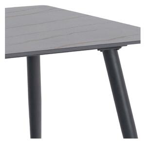 Crni stol s keramičkom pločom Actona Wicklow, 80 x 140 cm