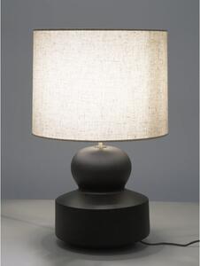 Crno-bež keramička stolna lampa Westwing Collection Georgina, visina 52 cm