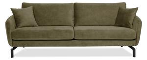 Zelena sofa s baršunastom površinom Scandic Magic, širine 230 cm
