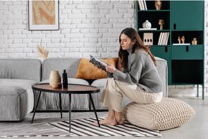 Sivi puf/jastuk za sjedenje Bonami Essentials Knit