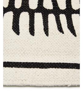 Bež-crni ručno tkani pamučni tepih Westwing Collection Rita, 70 x 140 cm