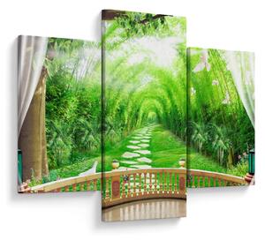 Slika - Pogled na tropski vrt (90x60 cm)