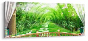 Slika - Pogled na tropski vrt (120x50 cm)