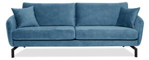 Plava sofa s baršunastom površinom Scandic Magic, širine 230 cm
