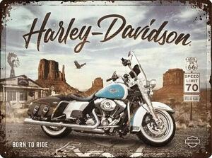 Metalni znak Harley-Davidson - King of Route 66, (40 x 30 cm)