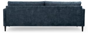 Tamnoplava sofa s baršunastom površinom Scandic Adagio, širine 220 cm