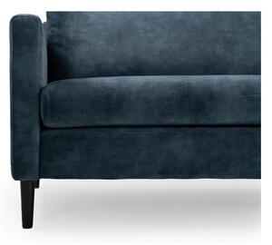 Tamnoplava sofa s baršunastom površinom Scandic Adagio, širine 220 cm