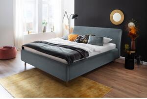 Black Friday - Plavo-zeleni tapecirani bračni krevet Meise Möbel Mila, 160 x 200 cm