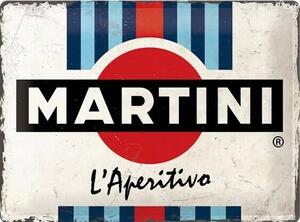 Metalni znak Martini L'Aperitivo Racing Stripes