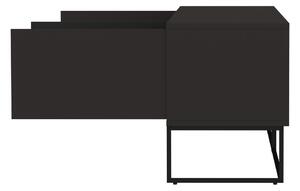 Crna TV komoda s 3 vrata Tenzo Lipp, 176 x 57 cm