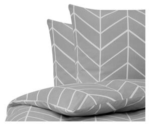 Siva flanelska posteljina za bračni krevet Westwing Collection Yule, 200 x 200 cm