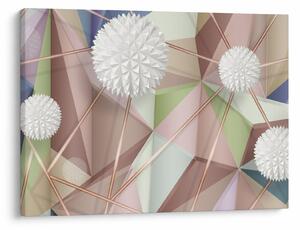 Slika - 3D abstrakcija v pastelnih barvah (70x50 cm)