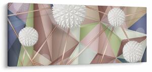 Slika - 3D abstrakcija v pastelnih barvah (120x50 cm)
