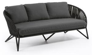 Crna vrtna sofa Kave Home Branzie