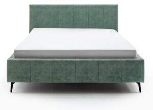 Zeleni bračni krevet s letvicom i spremištem Meise Möbel Lizzano, 180 x 200 cm