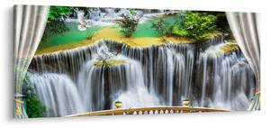 Slika - Pogled na čarobne slapove (120x50 cm)