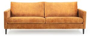 Žuta sofa s baršunastom površinom Scandic Adagio, širine 220 cm