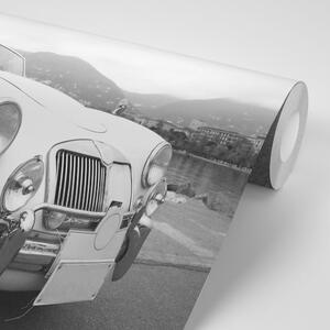Fototapeta luksuzno crno-bijelo starodobno vozilo