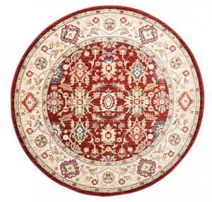 Okrugli vintage tepih crveno bež Šírka: 170 cm