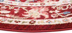 Crveni okrugli tepih u vintage stilu Širina: 100 cm