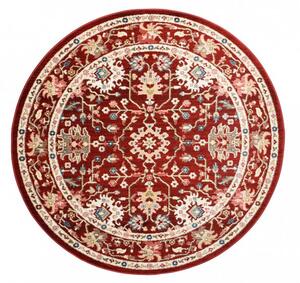 Crveni okrugli tepih u vintage stilu Šírka: 170 cm