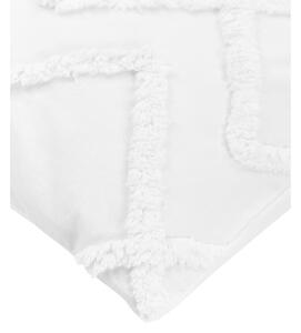 Bijeli lanena posteljina s pamučnim perkalom Westwing Collection Faith, 155 x 220 cm