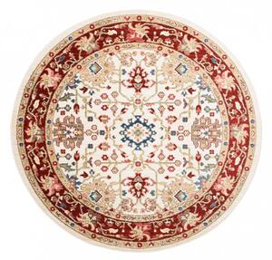Krem okrugli tepih u vintage stilu Širina: 100 cm