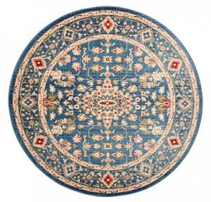 Okrugli vintage tepih u plavoj boji Širina: 100 cm