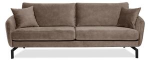 Smeđe-siva sofa s baršunastom površinom Scandic Magic, širine 230 cm