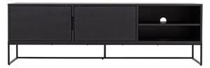Crna TV komoda u dekoru jasena Tenzo Lipp, širina 176 cm